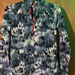 Eddie Bauer Blue and Black Star Pullover